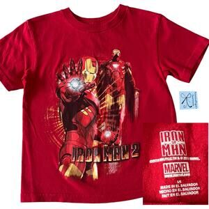 Marvel 2010 Iron Man 2 Graphic T-shirt Kids Sz 5/6